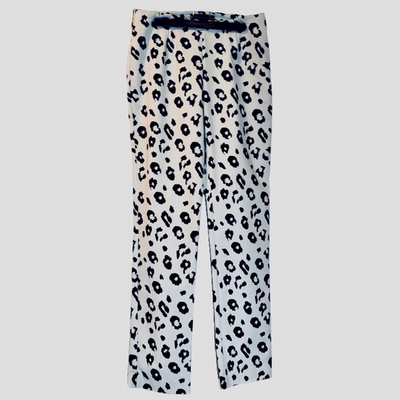 Women’s White & Black Leopard pants by LUXE by Eric Signature Size 6 - Picture 1 of 5